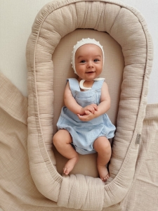 Rampers chłopięcy muślinowy blue 