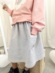 Spódniczka Dorka z kieszonką jasny szary melanż 