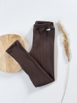 Legginsy prążek dark chocolate
