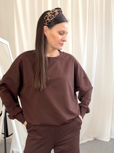 Bluza damska oversize kakao