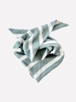 Chusta prążkowana strips dusty blue