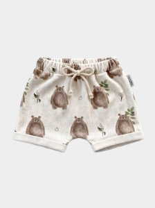 Szorty prążkowane sweet bears beż