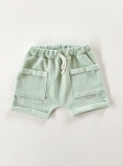 Szorty z kieszonkami  wafel mięta 