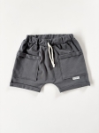 Szorty z kieszonkami bawełniane grafit 