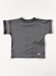T-shirt z kieszonką grafit