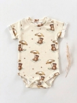 Body prążkowane summer bear krótki rękaw