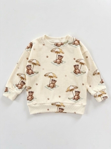 Bluza oversize prążkowana summer bear 