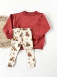 Komplet  bluza dresowa chili + legginsy forest bear