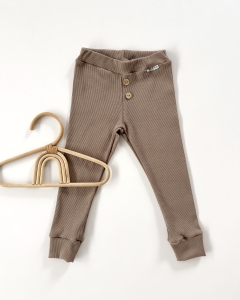Legginsy classic prążkowane cappuccino
