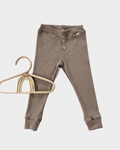 Legginsy classic prążkowane cappuccino