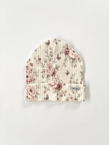 Czapka rib wywijana vintage rose