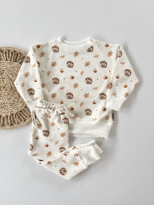 Komplet  bluza dresowa jeżyki  + spodnie dresowe jeżyki 