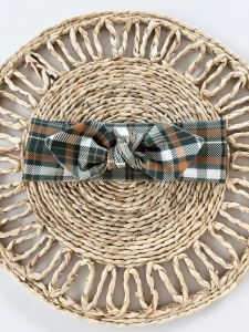 Opaska pin-up w kratę green
