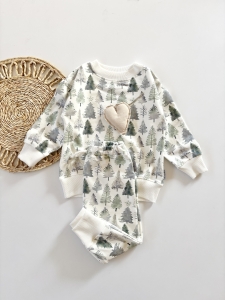 Komplet bluza dresowa+spodnie green trees