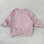 Bluza oversize prążkowana pudrowy róż 