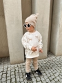 Legginsy prążkowane beżowe dla dziecka