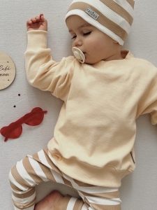 Bluza oversize prążkowana pudding