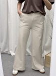 Spodnie damskie Kaja z szeroką nogawką  beżowe