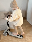 Komplet  bluza prążkowana pudding + legginsy prążkowane latte