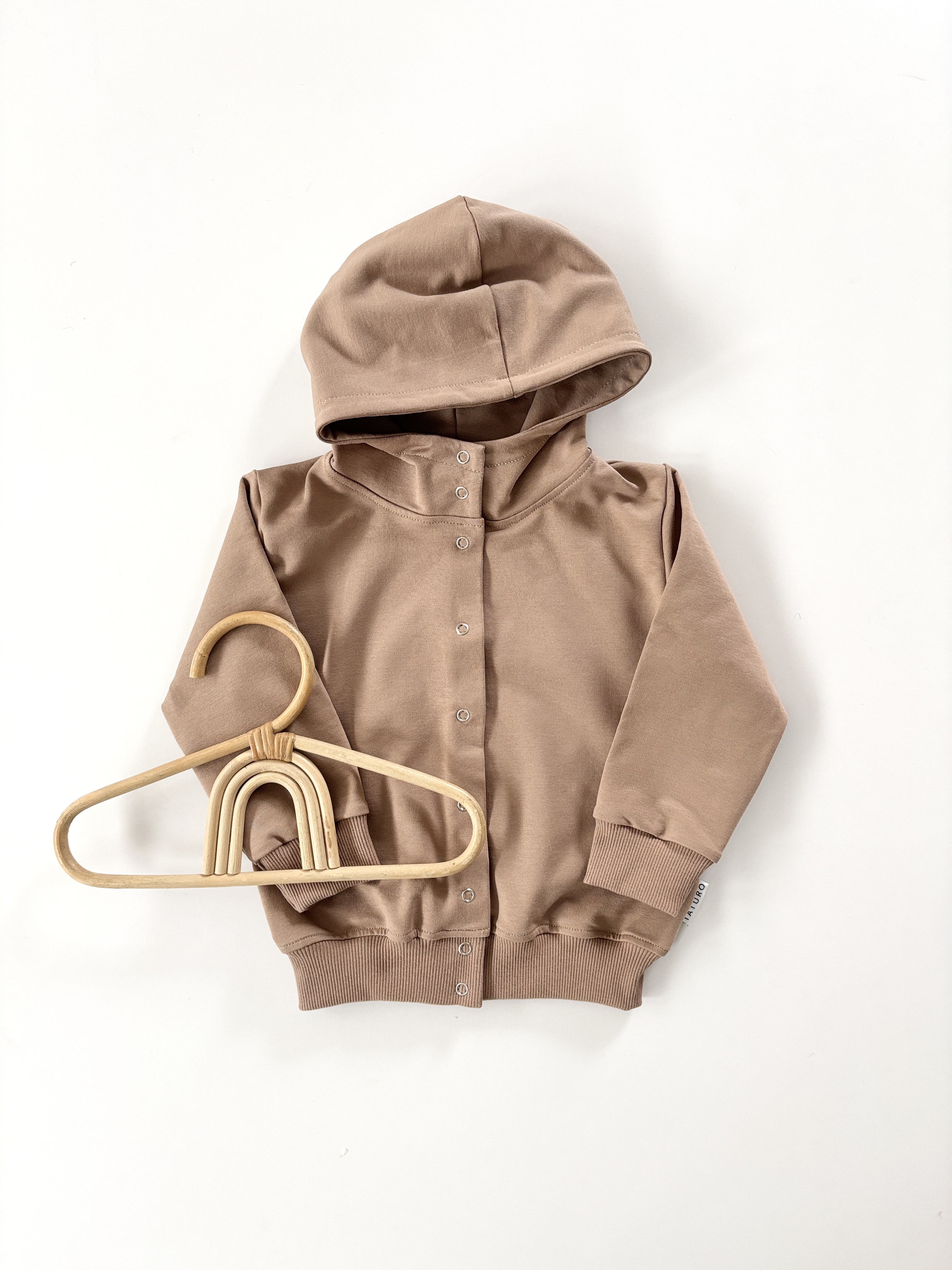 Bluza rozpinana cynamon z kapturem