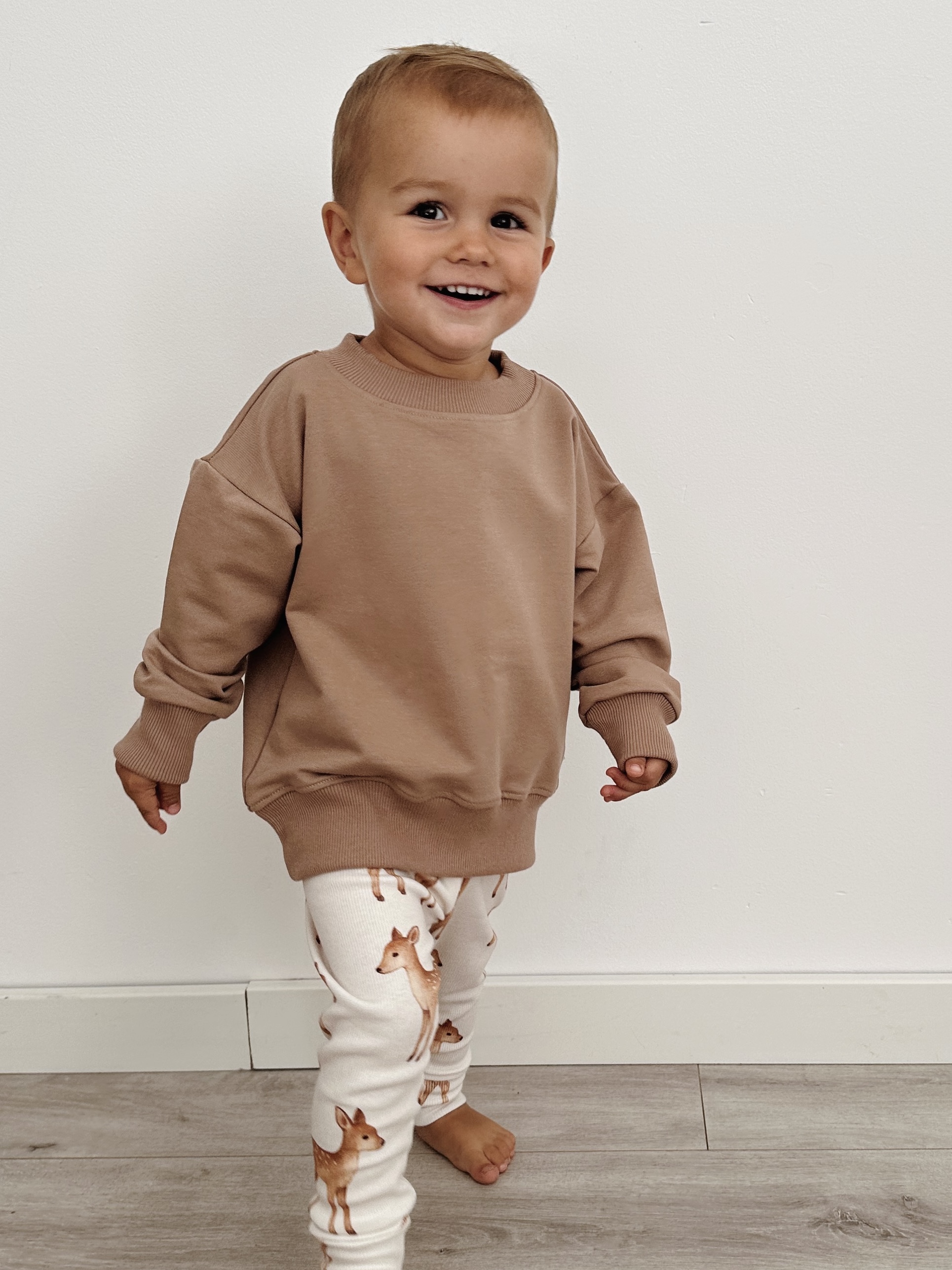 Bluza dresowa oversize cynamon