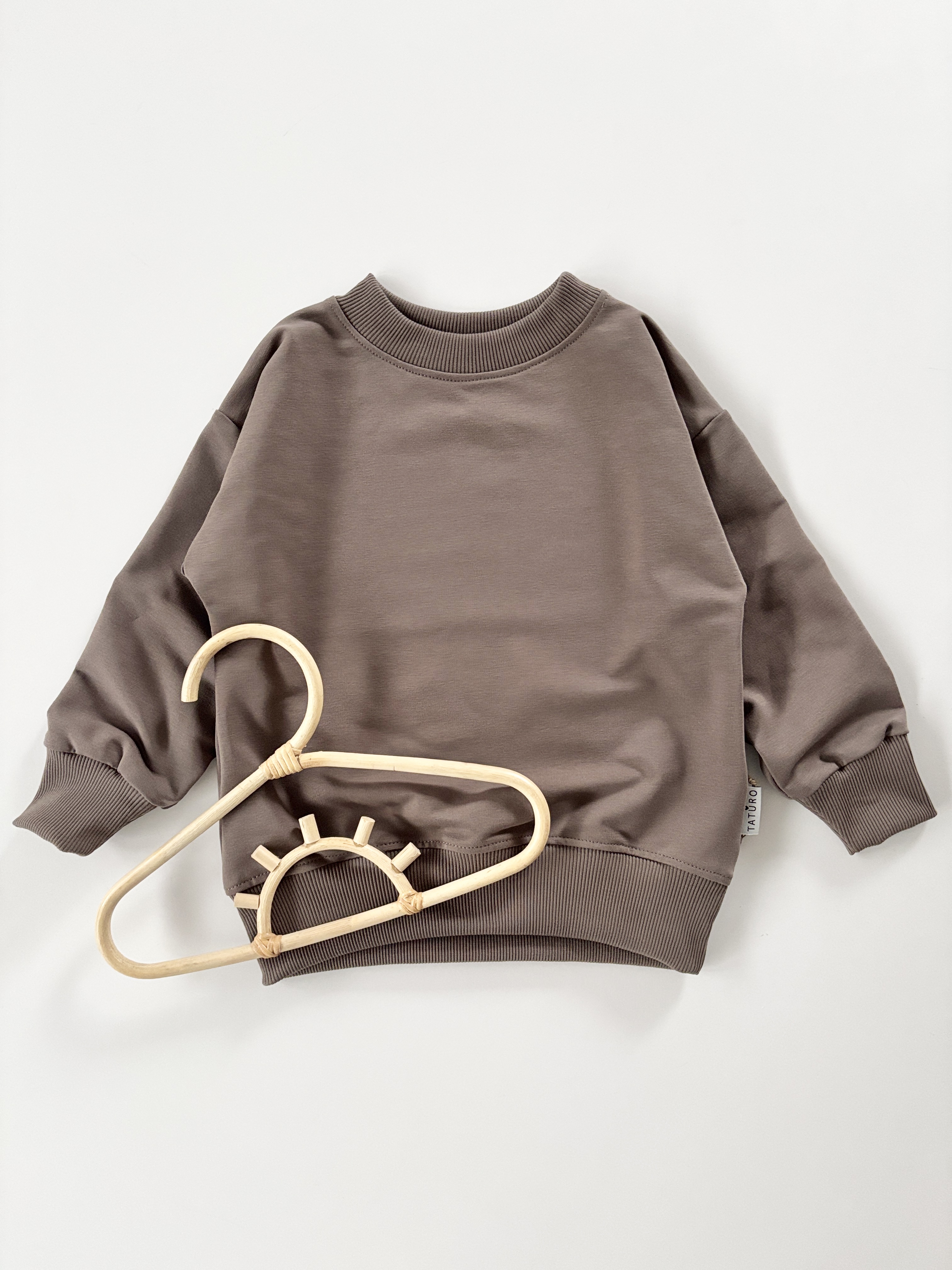 Bluza dresowa oversize mleczna czekolada