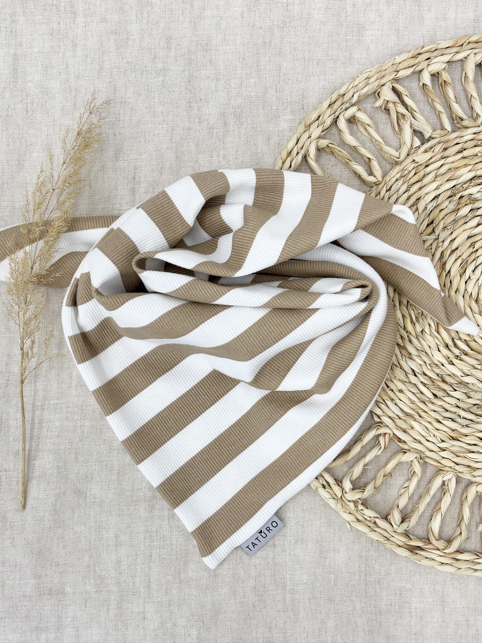 Chusta prążkowana strips latte